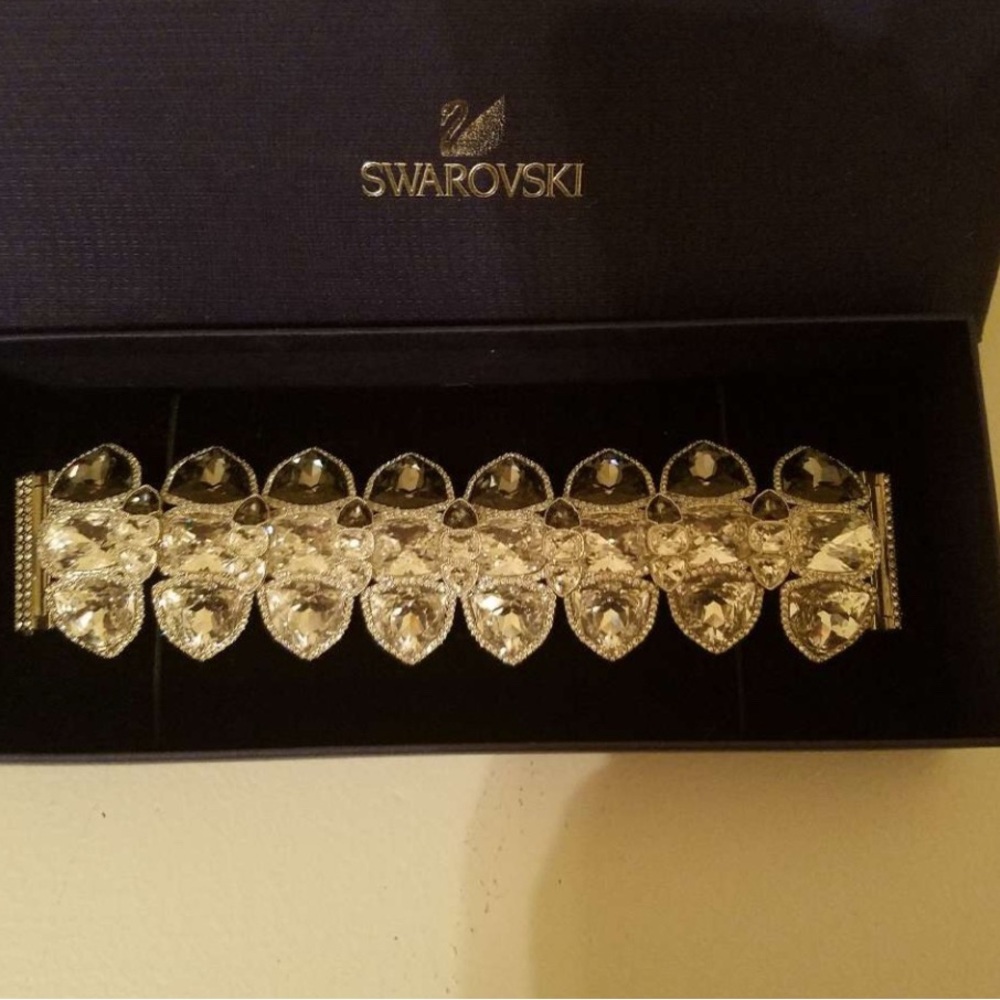 Swarovski Duke Silver and Blue Crystal Bracelet